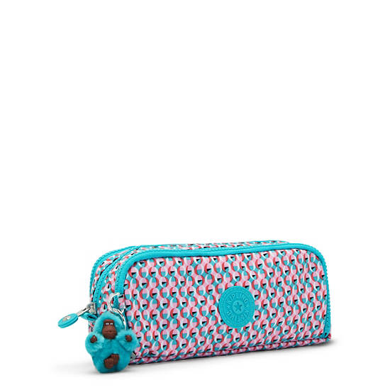 Kipling Gitroy Classic Printed Pencil Case Bags Poppy Geo | AU 1900CT